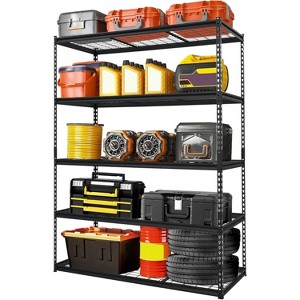 5 Tier Garage Wire Shelving Unit, 2500 LB Capacity,Heavy Duty Adjustable Metal Storage Shelves, Industrial Storage Racks for Warehouse Shop Basement - 1 of 4