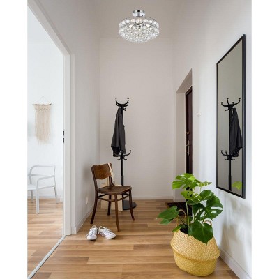 Savannah 14" Chrome Flush Mount with Crystal Accents