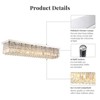 Ludomide Rectangular Crystal Chandelier, Modern Chrome Flush Mount Light Fixture with K9 Crystal, Contemporary Design for Dining Room, L31.5" - 3 of 4