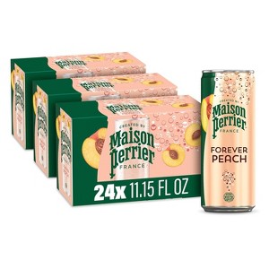 Maison Perrier Forever Peach Flavored Sparkling Water, 11.15 Fl Oz Cans, 8 Count (Pack of 3) - 1 of 3