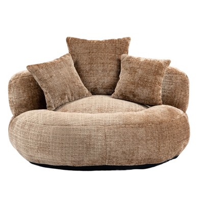 Maliang Lazy Sofa, Back Bean Bag Chair Couch With Three Pillows, Single Gaming Sofa Chair For Living Room, Bedroom