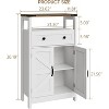 Dcolora Bathroom Storage Cabinet with Barn Doors, Bathroom Storage Organizer with Drawers - 2 of 4