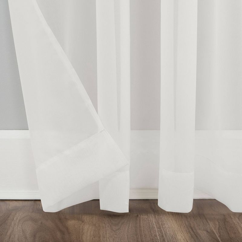 Emily Sheer Voile Grommet Top Curtain Panel - No. 918, 5 of 9