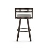 Amisco Render Upholstered Barstool: Faux Leather, Steel Frame, 300 lbs Capacity, 10-Year Warranty - 4 of 4