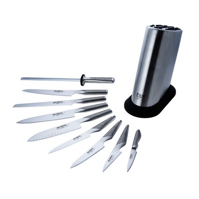 Global Classic Stainless Steel 10 Piece Knife Block Set