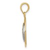 Black Bow Jewelry 14k Yellow Gold & White Rhodium 17mm Sun and Moon Circle Pendant - 2 of 4