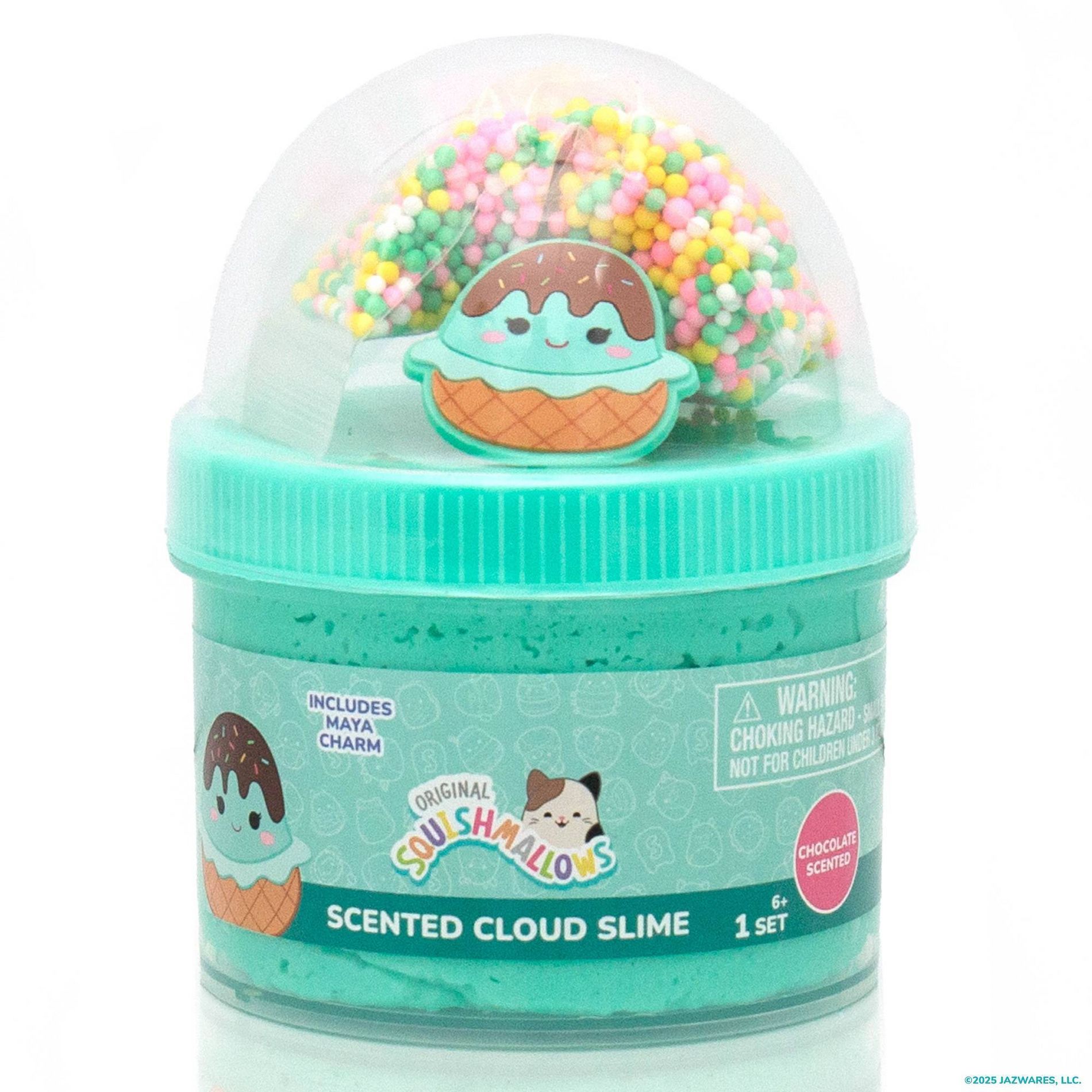 Squishmallows Slimygloop Scented Slime Dome Jar - Teal Donut