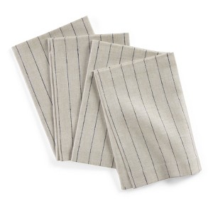 Solino Home Striped Linen Dinner Napkins | Pinstripe - 1 of 4
