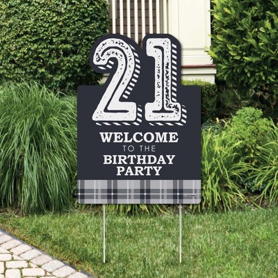 Big Dot of Happiness Finally 21 - Party Decorations - 21st Birthday Party Welcome Yard Sign