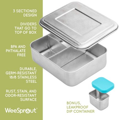 WeeSprout 18/8 Stainless Steel Bento Box - Small - Thumbnail 4