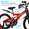 HONGGE Kids Bike 16 Inch 18 Inch for Boys and Girls with Training Wheels Adjustable Seat Hand Brake Coaster Brake Dual Suspension All Terrain Tires - 4 of 4