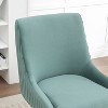 SEYNAR Modern Velvet 360 Degree Swivel Armless Dining chair - 4 of 4