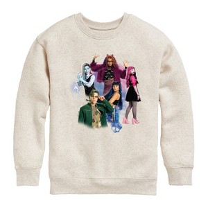 Girls' - Monster High - Character Group Graphic Long Sleeve Fleece Sweatshirt - 1 of 4