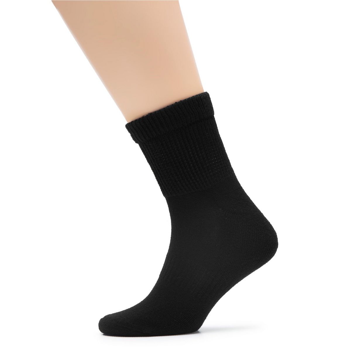 Hugh Ugoli Men's Cotton Diabetic Ankle Socks Wide Fit Seamless Toe Non-Binding, 4 Pairs - thumbnail 7