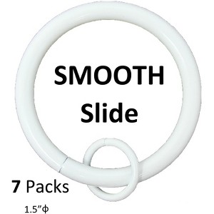 1 1-2 inch Metal Curtain Rings with Eyelets - 8 Finishes - 1 of 4
