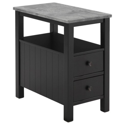 Ezmonei Chair Side End Table Black Gray, Signature Design By Ashley Side Table