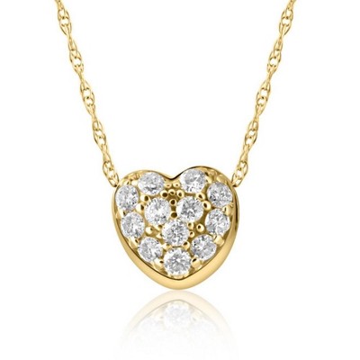 Pompeii3 1/4Ct Diamond Petite Diamond Pendant Necklace in 14k White, Yellow, or Rose Gold