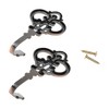 Unique Bargains Curtain Holdbacks Mini Crown Hooks Zinc Alloy 3.74"x2.36" 1Pair - 4 of 4