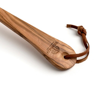 Handcrafted Medium Wood Olive Cooking Ladle with Ergonomic Handle