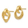 Black Bow Jewelry Polished and Twisted Circle Post Earrings in 14k Yellow Gold - 2 of 4