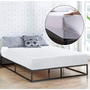 Home Mart Goods King Size Waterproof Mattress Pad Fitted Elastic Cover Protector - Stretches up 15" Inches - 1 of 4