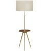 Lighting, Floor Lamp, 63"h, Gold Metal, Ivory / Cream Shade, Contemporary - 2 of 4