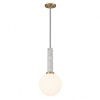 Savoy House Callaway 1 - Light Pendant in  White Marble/Warm Brass - 2 of 4