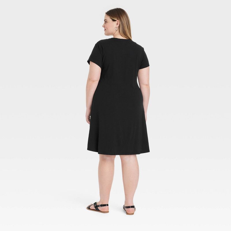 Women's Short Sleeve Ruched Knit Mini T-Shirt Dress - Universal Thread™, 3 of 5