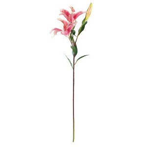 Plum & Post 37" Lily Flower Decorative Faux Artificial Floral Greenery Pick Stem - 1 of 1
