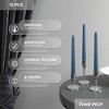 8 Inch Taper Candles Set of 12 - Dripless Long Burning Fragrance-Free Tall Tapers - 3 of 4