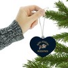 US Naval Academy Midshipmen Heart Love Wood Christmas Tree Holiday Ornament - 3 of 3