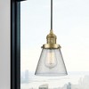 Cone - 1 Light Cord Hung Mini Pendant In Industrial Style-8 Inches Tall and 6 Inches Wide - 2 of 2