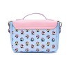 Disney Vegan Leather Fold Over Cross Body Bag for Women, Minnie Mouse Winking Pose Pink and Polka Dot Poses Baby Blue - 3 of 4