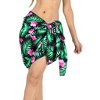 HAPPY BAY Women's Bikini Beach Wrap Cover up Swimwear Skirt Bathing suit Summer Wraps Sarong Swimsuits for Women One Size Short Black, Floral - image 2 of 4