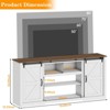 Coucheta 70" Farmhouse TV Stand, Rustic Wood Entertainment Center with Adjustable Shelves, Sliding Barn Door&Open Storage, TV Console Table for Home - 2 of 4
