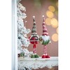 Gulches Series  Red and White Shatterproof Standing Santa with Lantern and Bag Holiday Ornament - 4 of 4