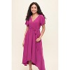 WEST K Women's Georgia Faux-Wrap Maxi Dress with High-Low Hem and Tie Waist - 4 of 4