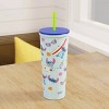 Zak Designs Disney Stitch 24oz Stainless Steel Vacuum Insulated Straw Tumbler - 4 of 4
