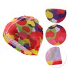 Unique Bargains Polyester Multicolor Hearts Pattern Swim Cap 5.91"x9.25" Yellow Red Green 1 Pc - 3 of 4