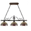 Chloe Lighting Serenity Victorian Tiffany-Style Dark Bronze 3 Light Island Pendant 45" Wide - 2 of 4