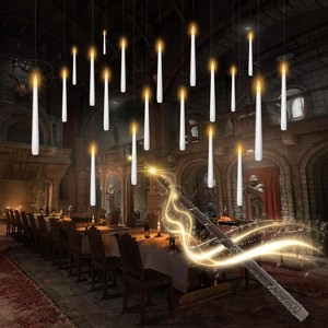 FAAYFIAN Flameless Floating Candles with Wand Remote£¬20 Pcs Magic LED Hanging Taper Candles for Halloween Decorations - 1 of 1