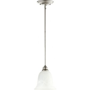 Quorum Lighting Bryant 1-Light Mini Pendant, Classic Nickel, 8W x 12H, Stem Hanging, Dry Rated - 1 of 1