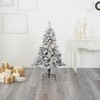 Nearly Natural 4-ft Flocked Rock Springs Spruce Artificial Christmas Tree - 4 of 4