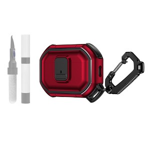 HTUTWOO for Airpods 4 Protective Case, Cool Shockproof Cover with Keychain and Cleaner kit for Men Women - 1 of 4