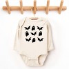 Ghosts and Bats Stacked - Baby Long Sleeve Bodysuit - 2 of 3