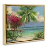 Stupell Industries Floral Tropical Summer Vacation Resort Black Framed Floater Canvas Wall Art - 3 of 4