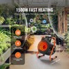 VEVOR Greenhouse Heater with Thermostat, 1500W Fast Heating with Overheat Protection, 2-Speed Setting Small Heater, Electric Heater Fan,Black&Orange - 3 of 4