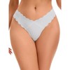 Allegra K Women's No-Show Unlined V-Shape Waist Stretch Hipster Underwear - 4 of 4