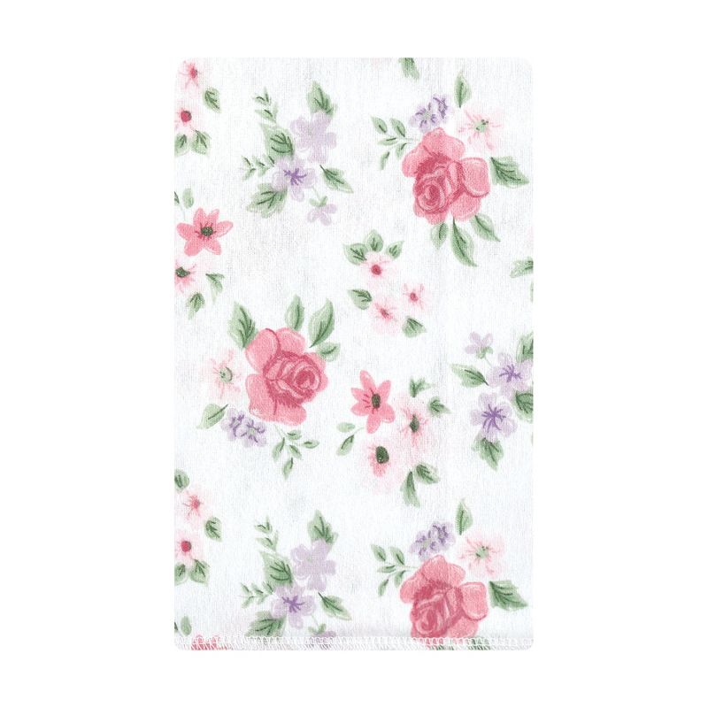 Hudson Baby Infant Girl Cotton Flannel Burp Cloths, Tea Party, One Size, 5 of 8