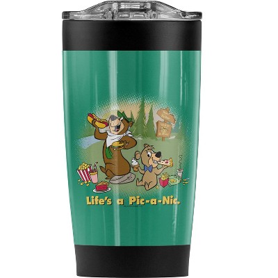 Yogi Bear Lifes A Pic-A-Nic Steel Tumbler 20oz Coffee Travel Mug